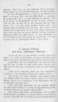 8. Johann Hübner und seine "Biblischen Historien".