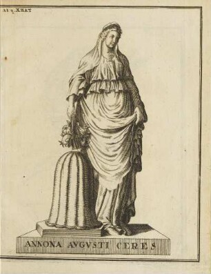 Abbildung: Tab. X. p. 65. Annona Augusti Ceres