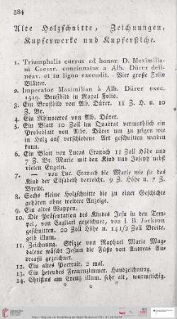 Alte Holzschnitte, Zeichnungen, Kupferwerke und Kupferstiche (Nr. 1 - 157)
