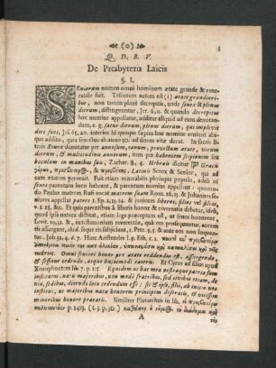De Presbyteris Laicis. § I. - XIV.