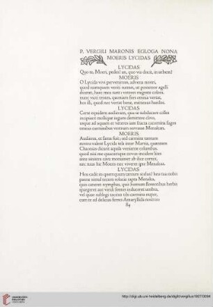 P. Vergili Maronis ecloga nona: Moeris Lycidas