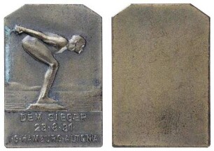 Preismedaille der Schwimmsportlichen Interessen-Gemeinschaft Hamburg-Altona für den Sieger des Schwimmsportfestes vom 23. 8. 1931