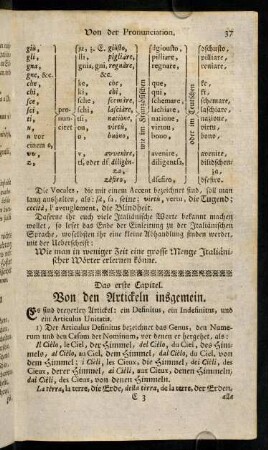 37-50, Das erste Capitel. Von den Artickeln insgemein.