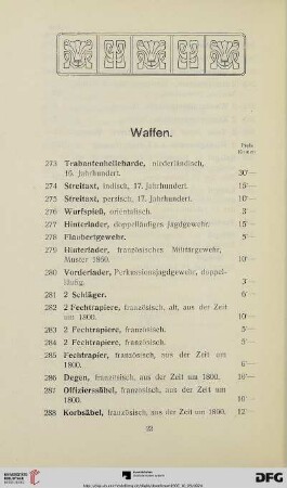 Waffen (Nr. 273-297)