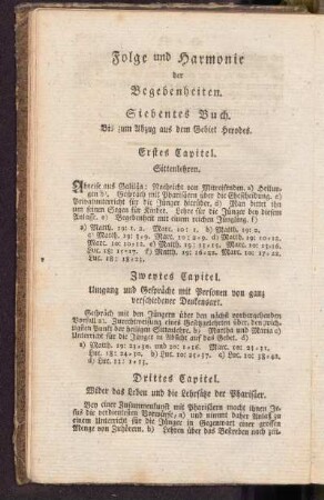 Folge und Harmonie der Begebenheiten