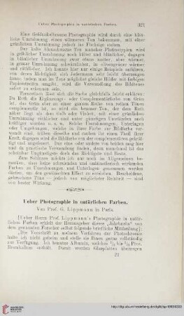 Ueber Photographie in natürlichen Farben