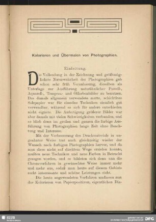 Kolorieren und Übermalen von Photographien