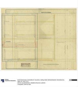 Schreibtisch, Grundriss (Auftrag Sieler)