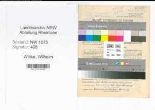 Entnazifizierung Wilhelm Wittke , geb. 04.04.1895 (Lehrer)