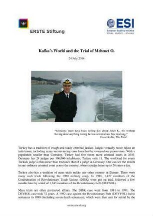 Kafka's world and the trial of Mehmet O.