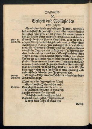 X. Geilheit und Wollüste bey dem Jagen.