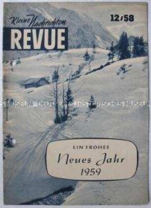 Propagandistisches Unterhaltungsblatt aus der DDR für Bevölkerung der Bundesrepublik und West-Berlins "Kleine Nachrichten Revue" u.a. über die Industriellen-Dynastie Krupp
