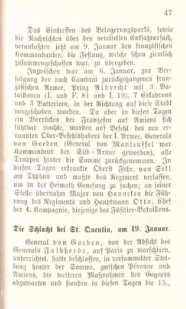 Die Schlacht bei St. Quentin, am 19. Januar.