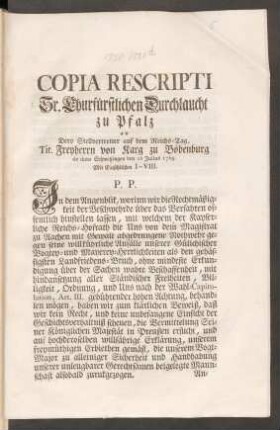 Copia Rescripti ...