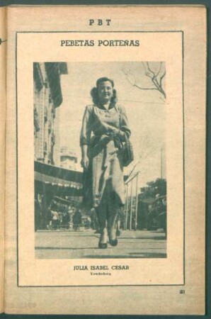 Julia Isabel Cesar, vendedora - [Fotografía] : Pebetas porteñas