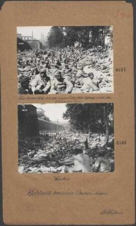 Teil der vom 25.05.-04.06.1918 eingebrachten 55060 Gefangenen in der Zitadelle von Laon