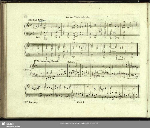 Choral No. 25: Aus der Tiefe rufe ich