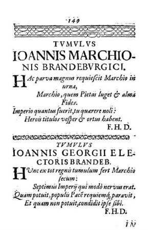 Tvmvlvs Ioannis Marchionis Brandebvrgici.