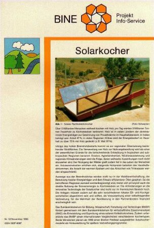 Solarer Feldkocher.