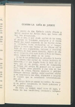 Cuando la leña es juerte