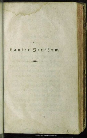 1. Lauter Irrthum