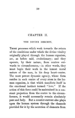 Chapter II. The Divine Descent.