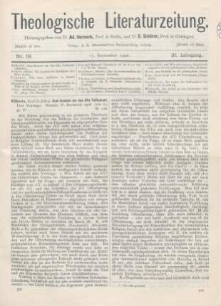 521-523 [Rezension] Köberle, Justus, Zum Kampfe um das Alte Testament. Drei Vorträge