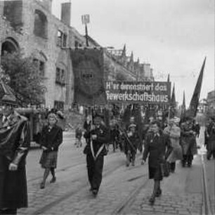 Mai-Demonstration Unter den Linden