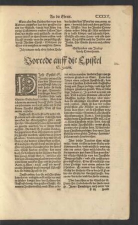 Vorrede auff die Epistel S. Jacobi.