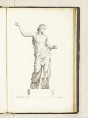 Statue antique de marbre d'une femme au Louvre haute de 6. pieds. 4.po.