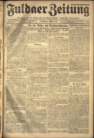 Ausgabe vom Dienstag, den 03. März 1925.