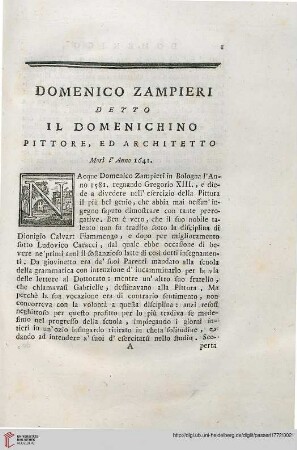 Domenico Zampieri detto Il Domenichino