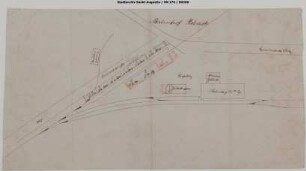Asbach, Bahnhof: Teillageplan mit Lagerplätzen