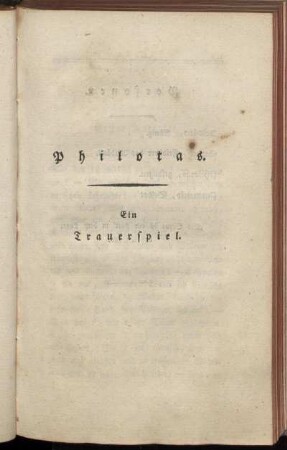 Philotas : Ein Trauerspiel.