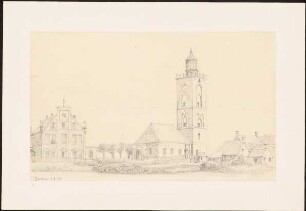 Kirche, Borkum: Perspektivische Ansicht