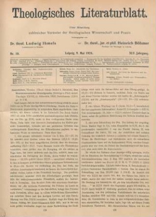 129-132 [Rezension] Oestreicher, Theodor, Das deuteronomische Grundgesetz
