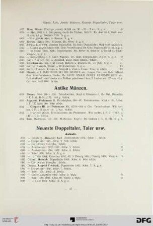 Neueste Doppeltaler, Taler usw. (Nr. 4855-5566)