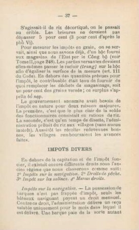 Impôts divers