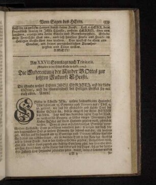 Am XXVII. Sonntage nach Trinitatis.