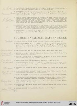 Bücher, Kataloge, Mappenwerke (Nr. 134-154)
