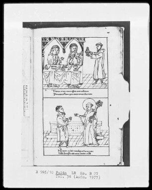 Illustrationen zur Vita Sancti Benedicti & Bis-Bini-Vita — ---, Folio 36rectoBildseite