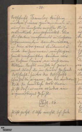 26. September, Angriff englischer Panzer