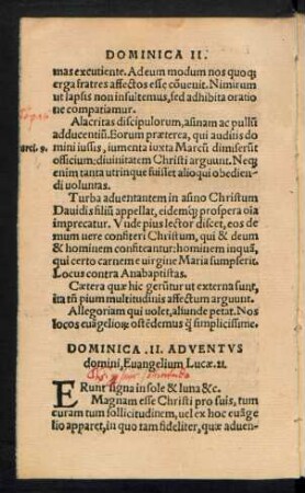 Dominica .II. Adventus domini ...