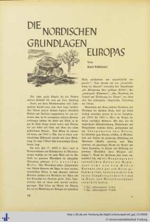 Die nordischen Grundlagen Europas.