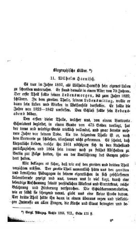 Biographische Bilder : 11. Wilhelm Harnisch