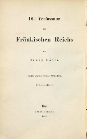 Deutsche Verfassungsgeschichte, 2,2. Die Verfassung des Fränkischen Reichs ; Die Merovingische Zeit ; 2