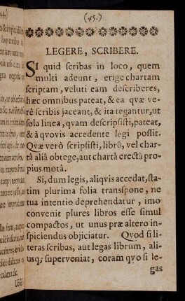 45-46, Legere, Scribere