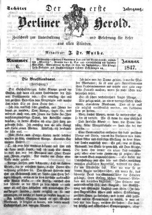 Nummer 6, Januar 1847