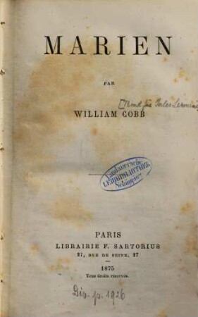 Marien : par William Cobb