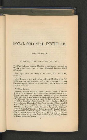 First Ordinary General Meeting: A Winter Tour in South Africa. Sir Frederick Young, K.C.M.G.
